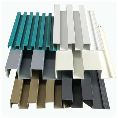 China Waterproof+ECO-Friendly+Easy Install custom aluminium alloy wave plate veneer grating concave and convex door head for sale