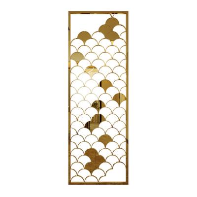 China Luxury Hotel Modern Decorative Wall Panel Screen Room Divider Steel Decorative Partition for sale