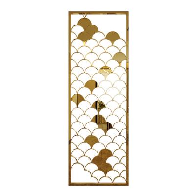 China Modern Design 2022 Modern Design Stainless Steel Screen Partition Metal Room Divider Screen for sale