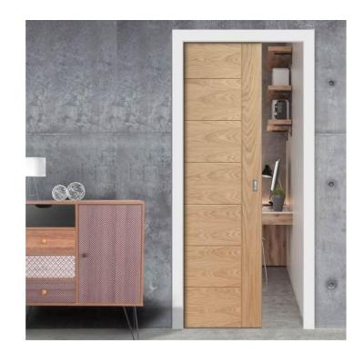 China Waterproof Factory Directly Supply Apartment Hotel Sliding Door Modern Wood Partition Doors for sale