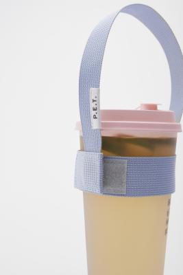 China Adjustable Cup Width Strap For Different Sizes Recycled Materials Production Wrist Rpet Accessory Simple Take-Away Cup Carrier for sale