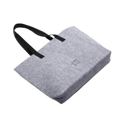 China 2021 Large Capacity Folding Hot Polyester Recycled Tote Bags Felt Eco Friendly for sale