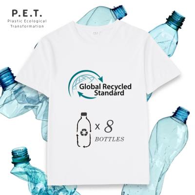 China Custom Sustainable rPET Round-Neck Sustainable Quick Dry Eco-Friendly Recycled Unisex T-Shirt Sports Outdoor Running Marathon for sale