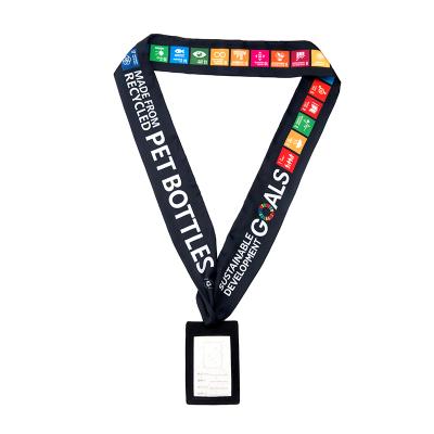 China Unique Design rPET Lanyard Cardholder ID Badge Office Namecard Security Access Eco-Friendly Sustainable Recycled Exhibition for sale