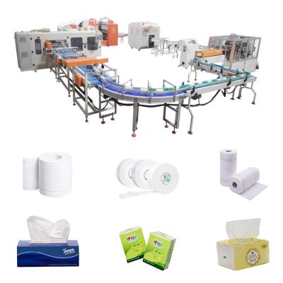 China Full automatic hotels manufactur machine small facial tissue roll towel napkin tissue toilet paper making machine price for sale