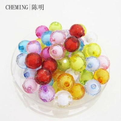 China Bangle Bracelet Cheap Price A Grade Transparent Faceted Acrylic Beads 8mm Acrylic Material Dangle Beads for sale