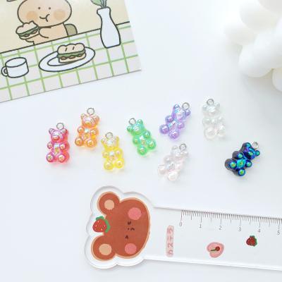 China Bracelet Bangle 2022 New Jewelry Finding Cartoon Style Resin Bear Animal Colorful Gummy Bear Jewelry Making Accessories for sale