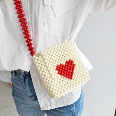 China Handmade Diy Accessories Beaded Adult Ins With Exquisite Beaded Korean Handmade Women Evening Clutch Bag Wedding Handbag for sale