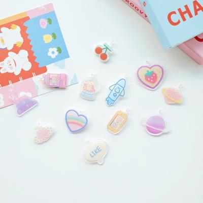 China Yiwu Leaf Material Factory Direct Sales Cartoon Animation Eco-friendly DIY Acrylic Handmade Necklace Bracelet Accessories for sale