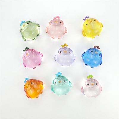 China Chick Beads DIY Cute Acrylic Transparent Pendant Material Accessories Art Glass Focal Beads with 5mm Hole for Clothing Jewelry Crafts for sale