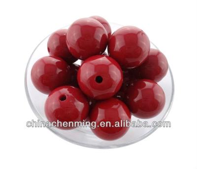 China Wholesale Bangle Bracelet Mixed Color Beads 30mm Plastic Round Big Bead for sale