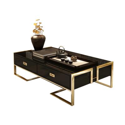 China Chinese Supplier Morden Living Room Furniture Design Modern Marble Center Coffee Table Gold for sale