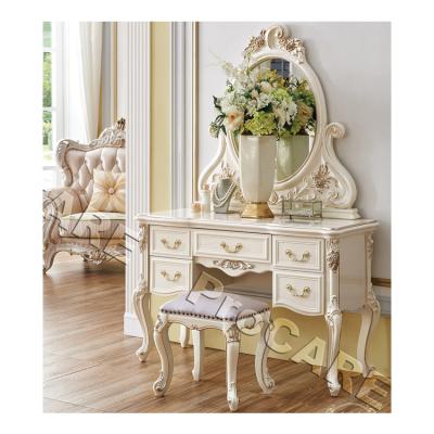 China PANEL New Design Luxurious Solid Wood Bedroom Dressing Table With Drawers for sale