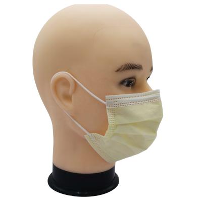 China Adult Disposable Medical Mask Design 3 Ply Face Mask Colored Medical Disposable Mask Yellow for sale