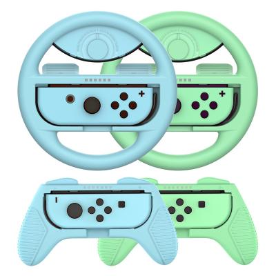 China 2022 New Color Box Design Nintendo Joy Con Steering Wheel Switch and Handles Set with Wholesale Price (Blue and Green) for sale