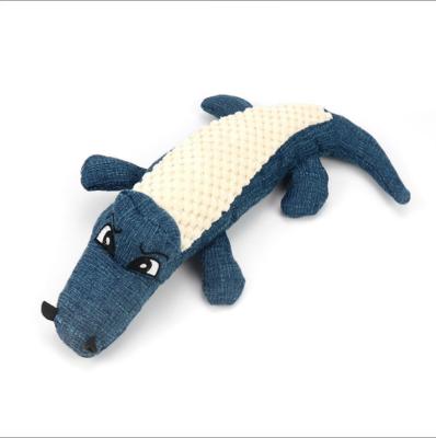 China Viable Pet Toys Imitate Crocodile-Sounding Dog Toys Bite Whining Resistant Plush Puzzle Toys for sale