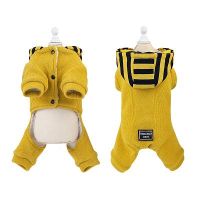 China Pet Clothes Dog Four Legs Cotton Coat Warm Comfortable Autumn And Winter Plus Velvet for sale