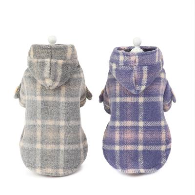 China Autumn And Winter Plaid Warm Comfortable Anorak For Dog Pet Clothes Winter Cotton Warm Coat for sale