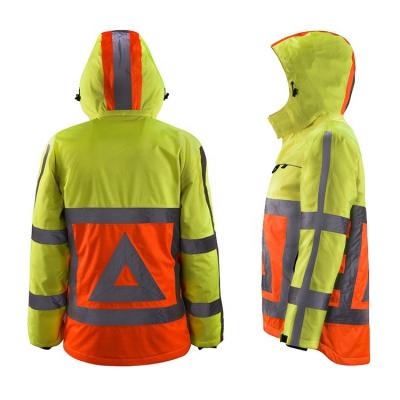 China Water Proof Winter Safety Jacket Vest Reflective Clothing Jacket Men Safety for sale