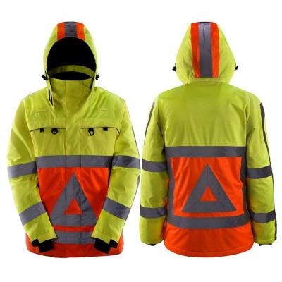 China High Quality Safty Waterproof Work Safety Vest Water Proof Jackets Safety Zipper Reflective Vest for sale