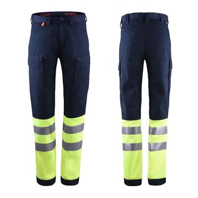 China 80% Polyester High Visibility Reflective Safety Pants Works Uniform Working Reflective Pants for sale