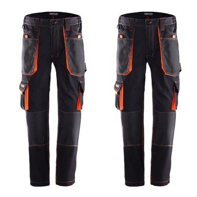 China 80% Polyester 20% Cotton Multi-pocket Work Trousers Men's Workwear Cargo Pants Fabric Work Wear With Knee Pads for sale