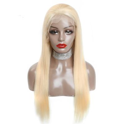 China Silky Straight Lace Front Human Hair Wigs Remy Brazilian 13x4 Lace Front Wigs Blonde Wave 613 for sale