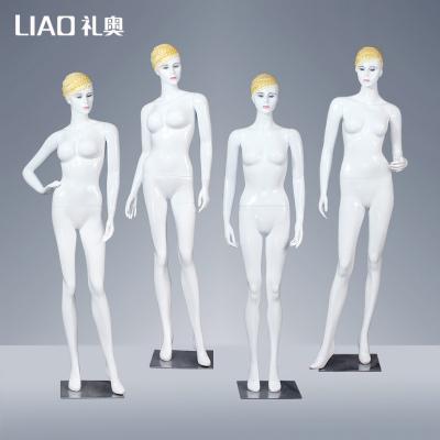 China High Glossy Stand White Make Up Female Mannequins With Stand for sale