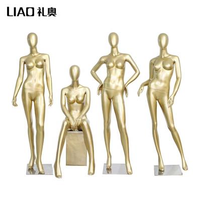 China Other High Quality Golden Underwear Bra Mannequin Women Clothing Window Display for sale