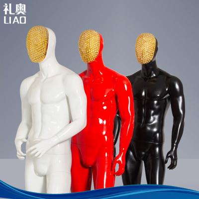 China Other Attractive Male Electroplating Full Body Fiberglass Mannequin Change Size Matte White Chrome Male Dummy Business Su for sale