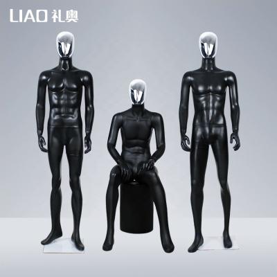 China Matte Black High Quality Life Size Full Body Male Dummy For Shop Display for sale