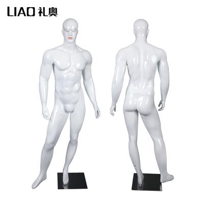 China Plus Size Plus Size White Color Fiberglass Male Mannequin Stand Factory Supply for sale