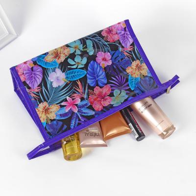 China COSMETIC BAG promotion travel PVC TPU all over print zipper cosmetic bag waterproof transparent makeup brush makeup bag toiletry bag for sale