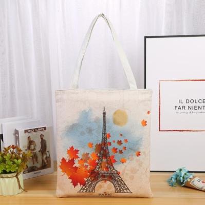 China Factory Direct Sale Designer Canvas Tote Bag Women Cotton Folding Luxury Printing Shopping Bags for sale