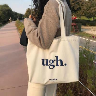 China 2022 High Quality Reusable Grocery Bag Factory Cotton Canvas Folding Promotional Simple Tote Bags Logo Printed Custom for sale