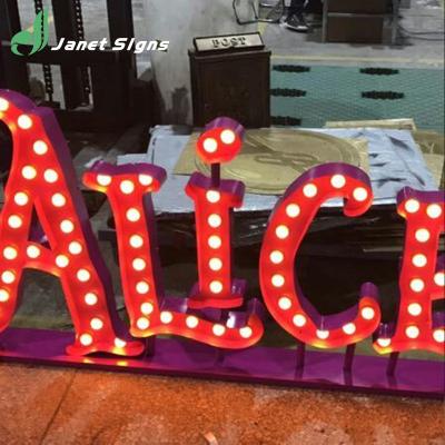 China exterior & Interior decoration high quality easy installation marquee channel letter led bulb LOVE LETTERS for sale