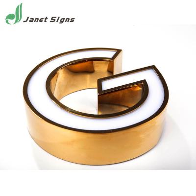 China Outdoor decoration fashion designed brass stainless steel metal alphabet letters for wholesale for sale