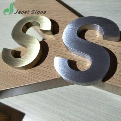 China High quality exterior decoration unlit 304 stainless steel hotel door numbers made in China for sale