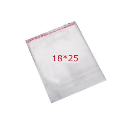 China Custom Printed Moisture Proof Plastic Bag 18*25 Transparent Self Adhesive Packaging Bag for sale