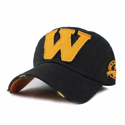 China Factory 3d Baseball Cap Embroidery Men Cotton Caps 6 Panels COMMON Hat With W for sale