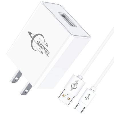 China Mobile Phone BONUS BLC3602 Custom USPlug Home Use Dual USB Port 5V 2.4A 12W Fast Charging Mobile Phone Wall Charger Travel Charger for sale