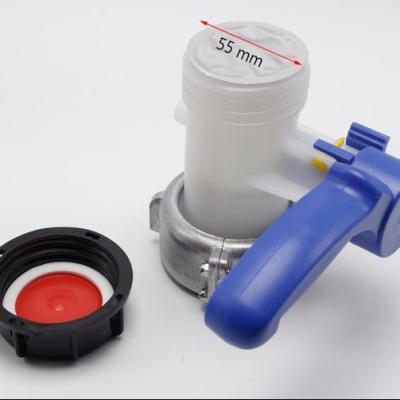 China General 1000 Liter IBC Tank Container DN40 Butterfly Valve S60*6 Thread 62MM for sale