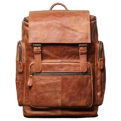 China Fashion Designer Laptop Rucksack Sports Men's Casual Luxury Genuine Leather Backpacks Genuine Leather Rucksacks for sale