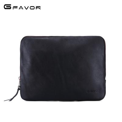 China Business Top Grade Zipper Folder Bag Genuine Leather Business , Multifunctional File Folder A4 Size for sale