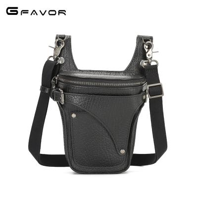 China Hot Selling Genuine Leather Men Trunk Package Messenger Shoulder Travel Crossbody Sling Bag Belt Bag Genuine Leather for sale