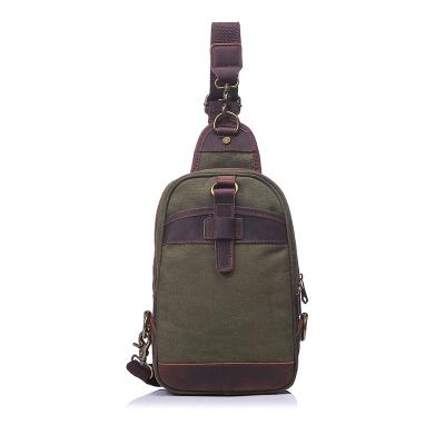 China Custom Waterproof Shoulder Women's Waterproof Cross Body Bag Fashion High Quality Vintage Canvas Men's Chest Bags for sale