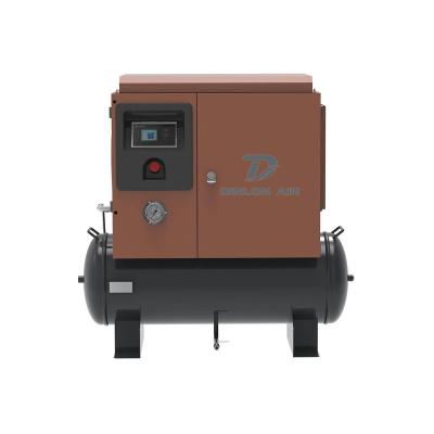 China 6hp 220v Screw Type Single Phase Oil-flooded Rotary Screw Air Compressors for sale