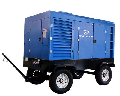 China 25bar cheap diesel screw portable air compressor for water well drilling for sale