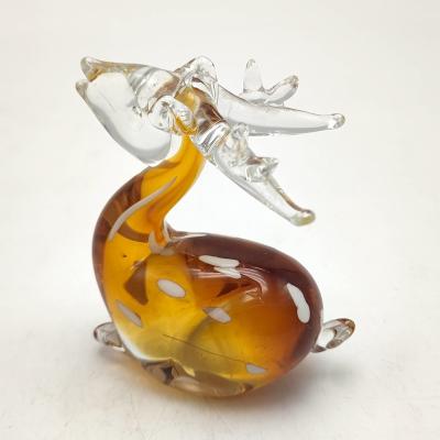 China Europe/North America/Aus/Head New Glass Figurine Office Animals Deer Head Decoration Ornament for sale