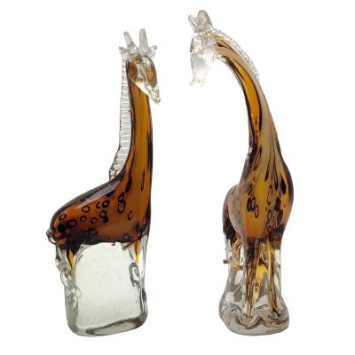 China Europe/North America/Aus/New Desktop Ornament Glass Deer Statue Collectible Decoration for sale